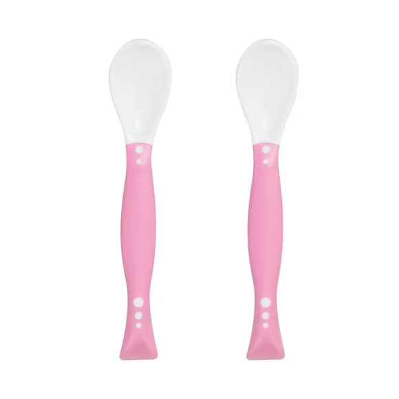 Kit 2 Colheres Ergonômicas Rosa Clingo