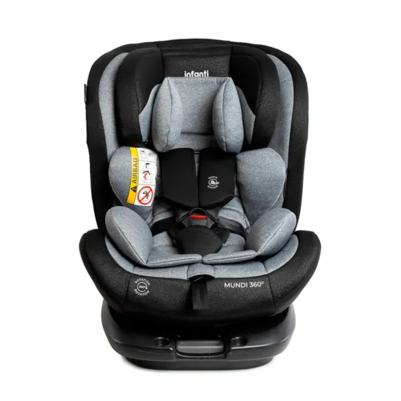 Cadeira Auto 360 Isofix 0 A 36kg Mundi Cinza Infanti