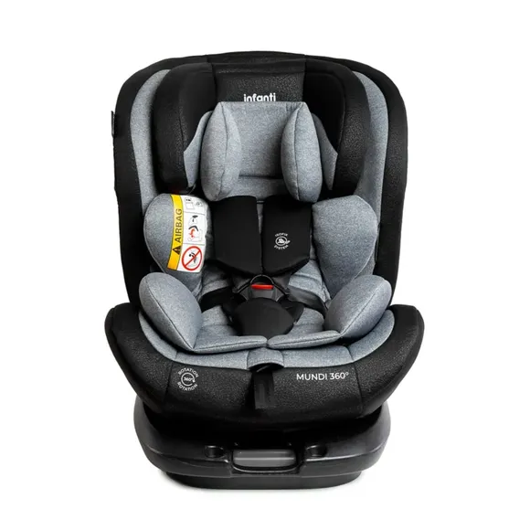 Cadeira Auto 360 Isofix 0 A 36kg Mundi Cinza Infanti