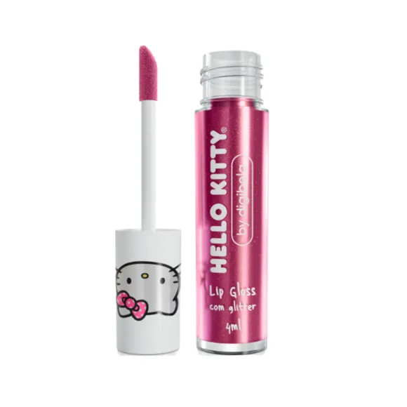 Batom Com Glitter Lip Gloss 4ml Pink Lemonade Hello Kitty