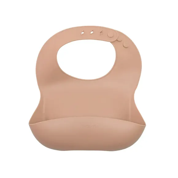 Babador De Silicone Com Pega Migalhas Terracota Infanti