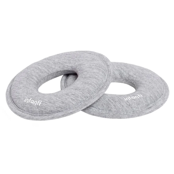 Conjunto 2 Rosquinhas Para Seios Serena Cinza Mescla Claro Infanti