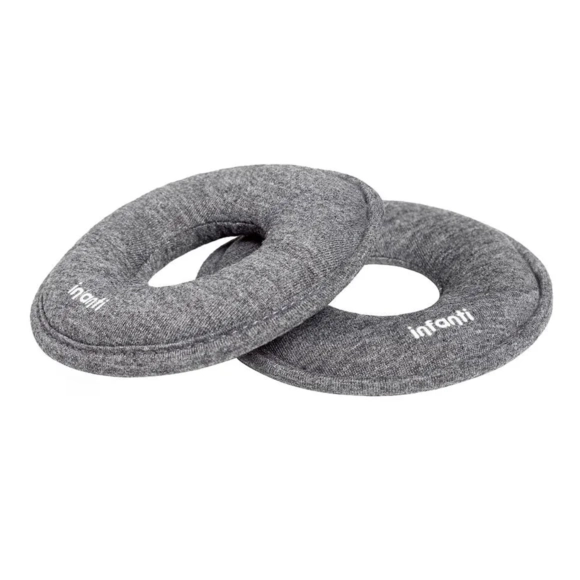 Conjunto 2 Rosquinhas Para Seios Serena Cinza Mescla Escuro Infanti