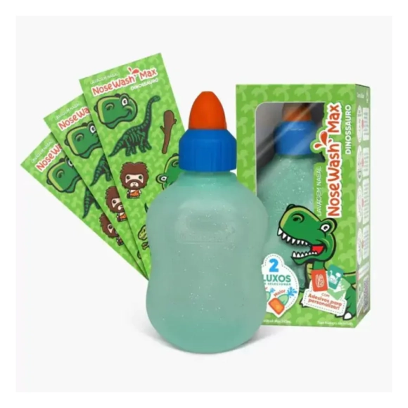 Seringa Para Lavagem Nasal Max 240ml Dinossauro Nosewash