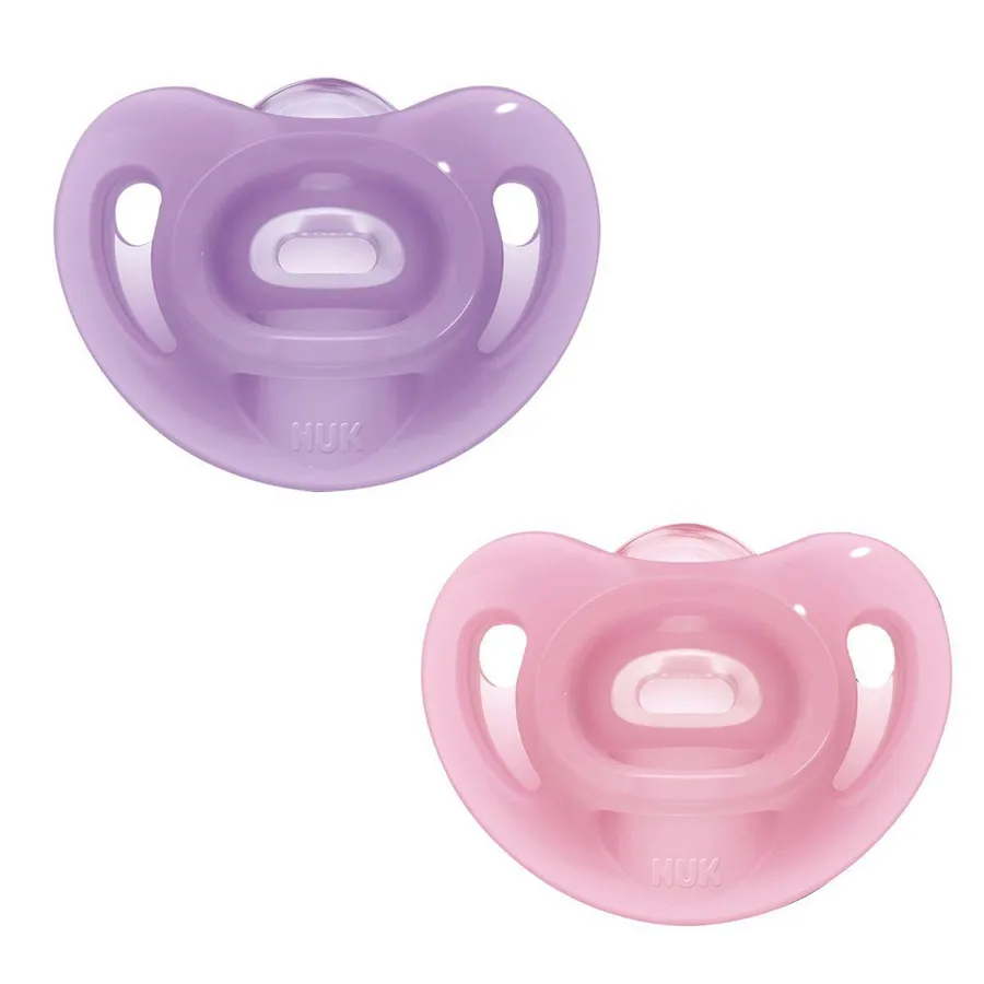 CHUPETA DUPLA SENSITIVE SOFT SILICONE S2 GIRL NUK - Chupeta Dupla