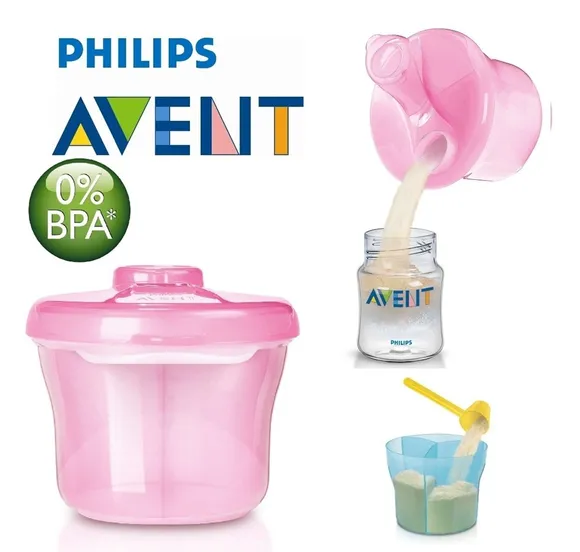 Porta Leite Em Pó Rosa Avent