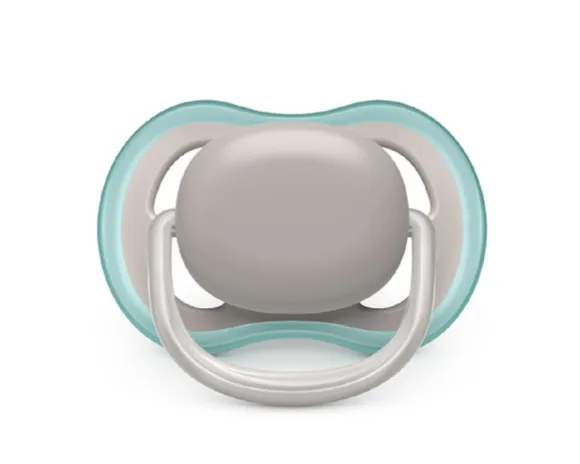 Chupeta Ultra Air Lisa 18 Meses Mais Cinza E Verde Avent