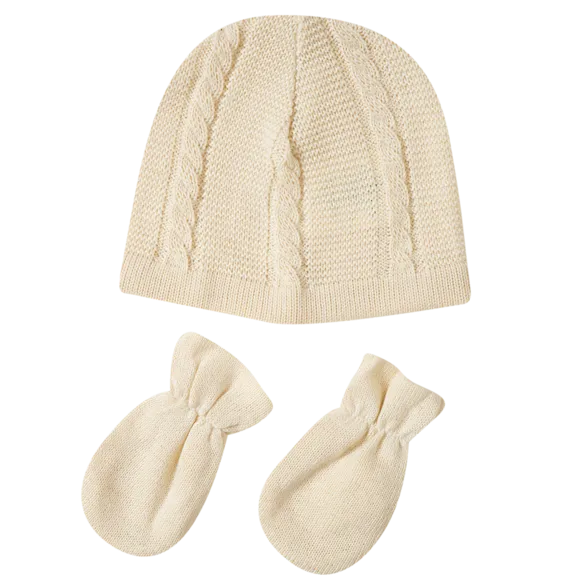 Kit Touca E Luva Tricot Bebê Tip Top