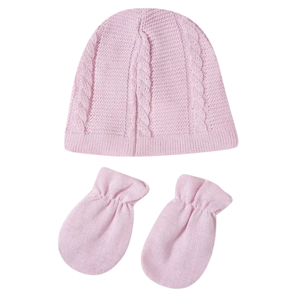 Kit Touca E Luva Tricot Bebê Tip Top