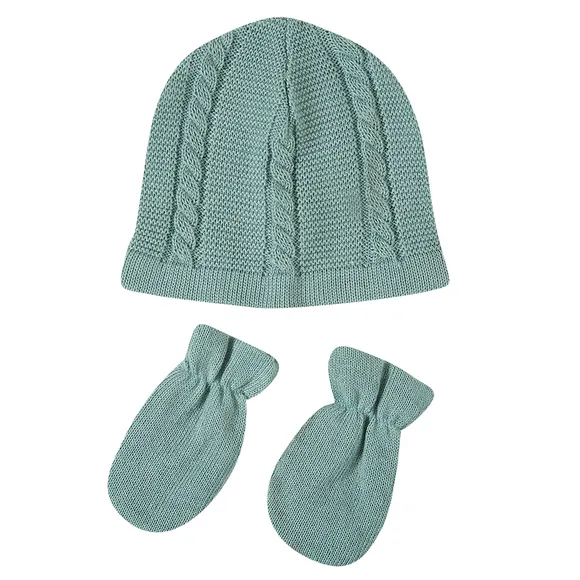 Kit Touca E Luva Tricot Bebê Tip Top