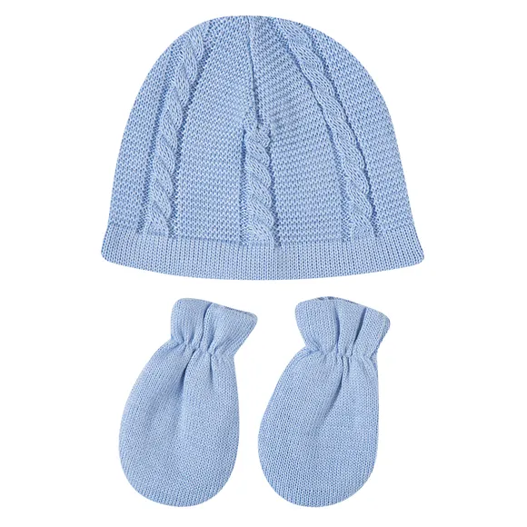 Kit Touca E Luva Tricot Bebê Tip Top