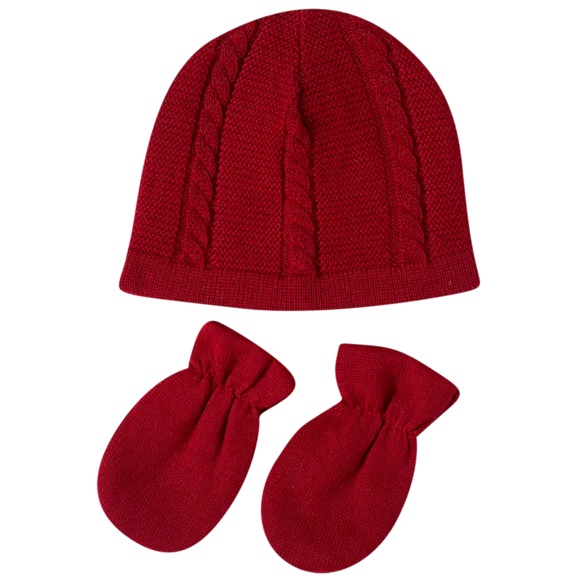 Kit Touca E Luva Tricot Bebê Tip Top