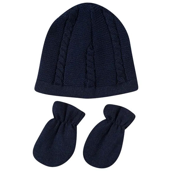 Kit Touca E Luva Tricot Bebê Tip Top