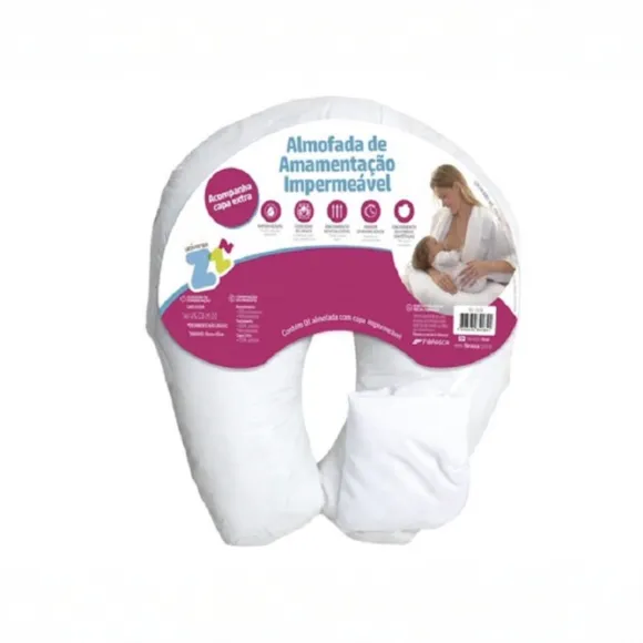 Almofada De Amamentação Impermeável Com Capa Extra 50x50 Cm Fibrasca