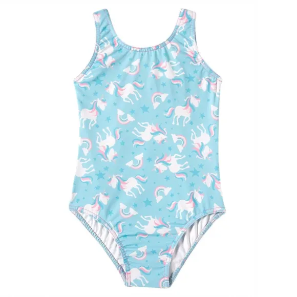Maiô Praia Toddler Unicórnio Elastano Proteção Uv 50+ Tip Top