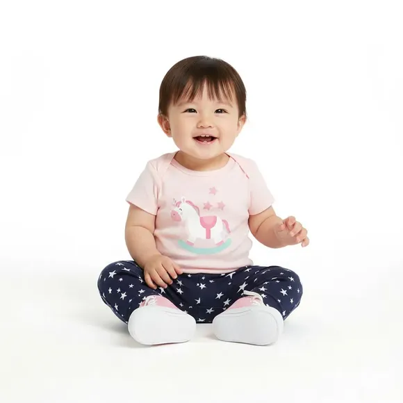 Calça Legging Bebê Estrelinhas Cotton Tip Top