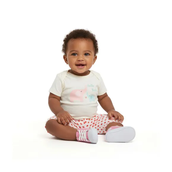 Shorts Bebê Bolinhas Vermelhas Cotton Tip Top