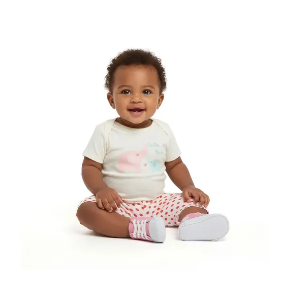 Shorts Bebê Bolinhas Vermelhas Cotton Tip Top