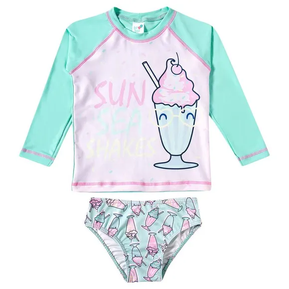 Conjunto Juvenil Milkshake Elastano Proteção Uv 50 Tip Top