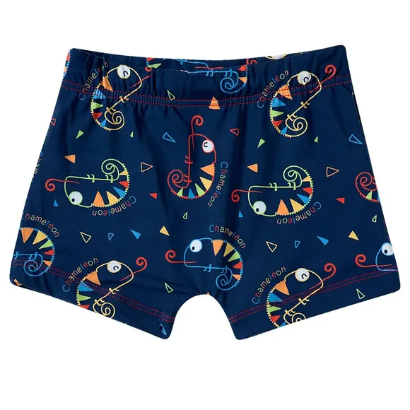 Shorts Praia Kids Camaleão Elastano Proteção Uv 50+ Tip Top