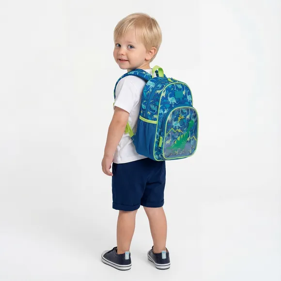 Mochila Azul Escolar Infantil Dino Tip Top