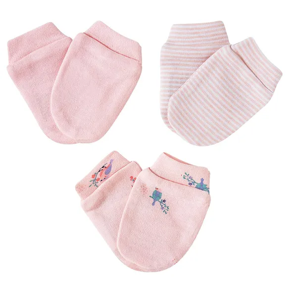 Kit 3 Pares De Luva Bebê Suedine Tip Top