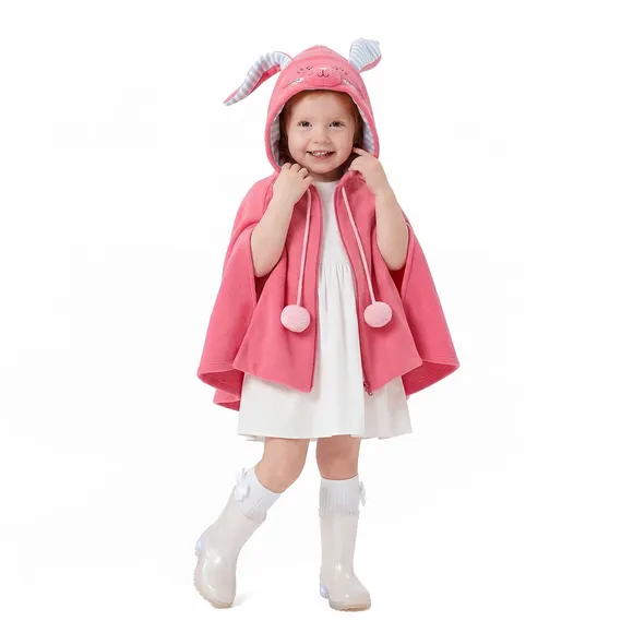 Blusão Poncho Infantil Coelhinha Da Páscoa Soft Tip Top