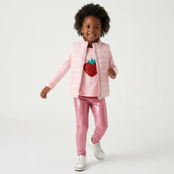 Calça Legging Kids Foil Holográfico Tip Top