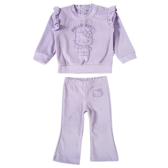 Conjunto Comprido Bebê Hello Kitty Plush Tip Top