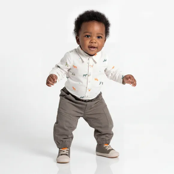 Conjunto Comprido Toddler Zebra Tricoline Tip Top