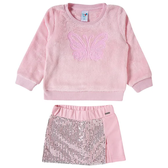 Conjunto Rosa Kids Pelúcia Tip Top