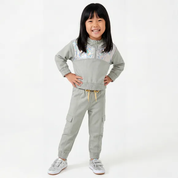 Conjunto Comprido Kids Verde Moletinho Tip Top