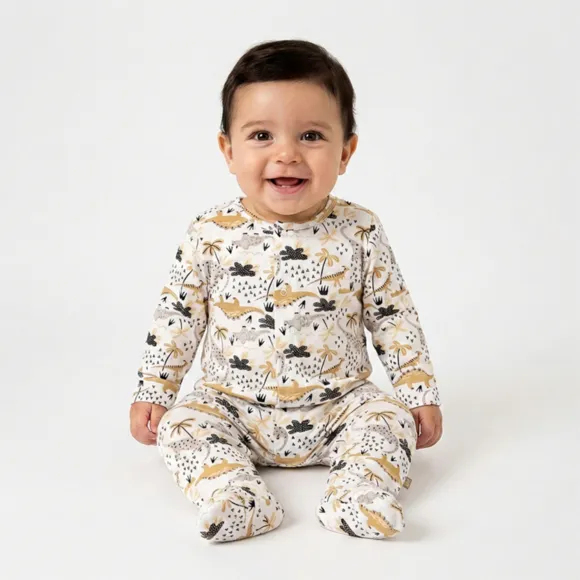 Macacão Bebê Dino Modal Estampado Tip Top