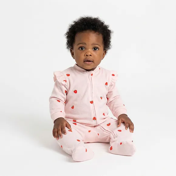 Macacão Bebê Morango Plush Estampado Tip Top