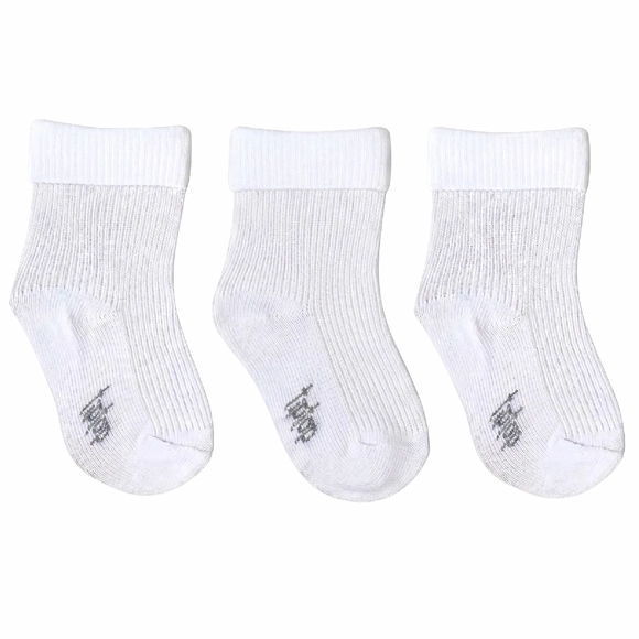 Kit 3 Pares De Meias Lisas Dobradas E Caneladas Tip Top