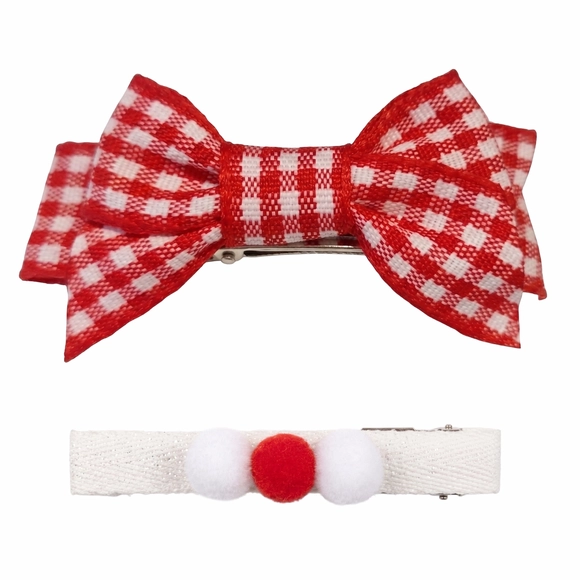 Kit 2 Laços Com Pompom Tip Top