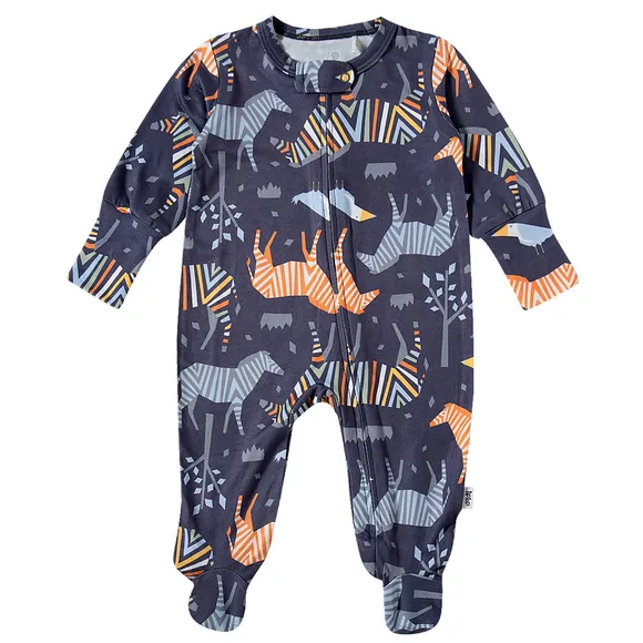 Macacão Bebê Zebra Malha Com Elastano Estampada Tip Top