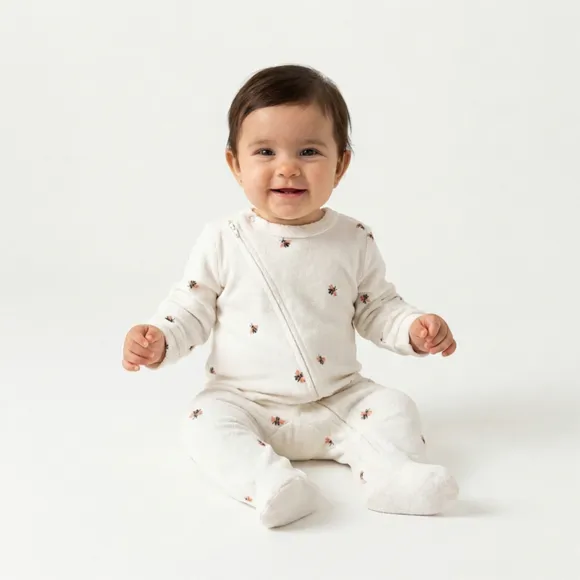 Macacão Bebê Abelhinha Plush Estampado Tip Top