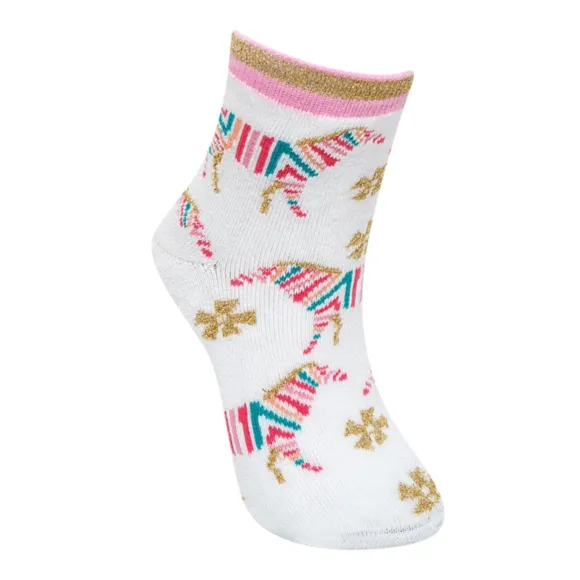 Meia Toddler Zebra Tecido Plano Tip Top