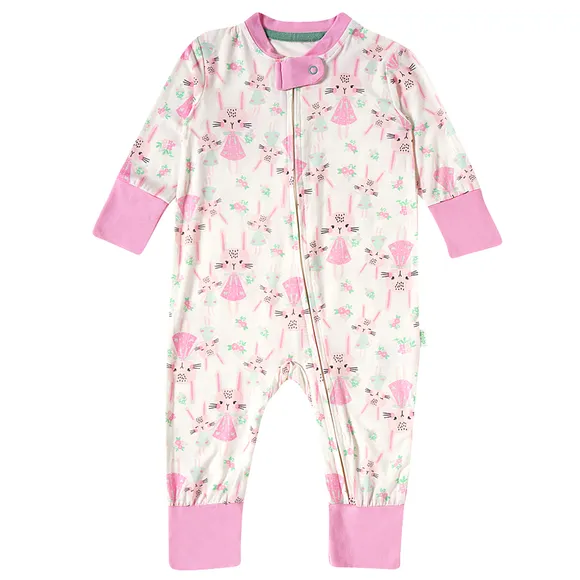 Pijama Macacão Bebê Coelhinha Modal Estampado Tip Top