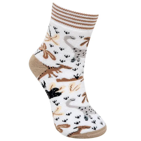 Meia Toddler Dino Tecido Plano Tip Top