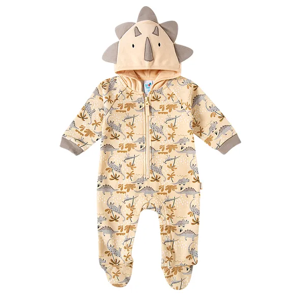Macacão Bebê Dino Moletom Estampado Tip Top