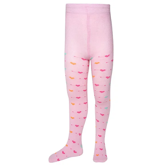 Meia Calça Rosa Com Coraçãozinho Tip Top