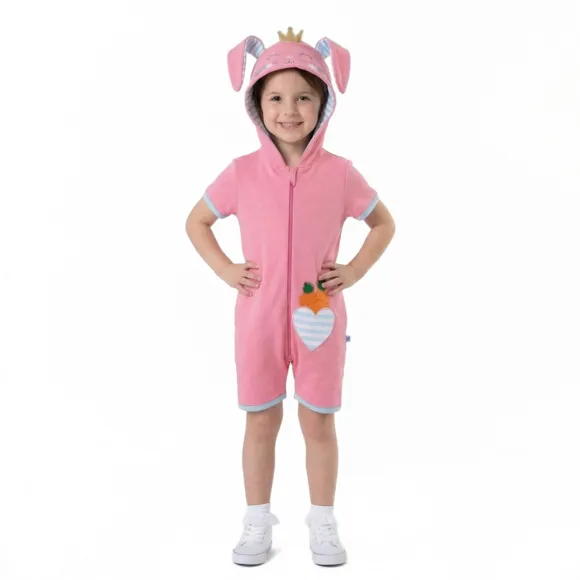 Macaquinho Rosa Kids Coelhinha Da Páscoa Divertidos Suedine Tip Top