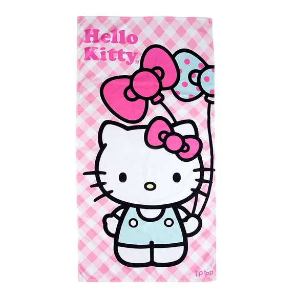 Toalha Rosa De Praia Hello Kitty Tip Top