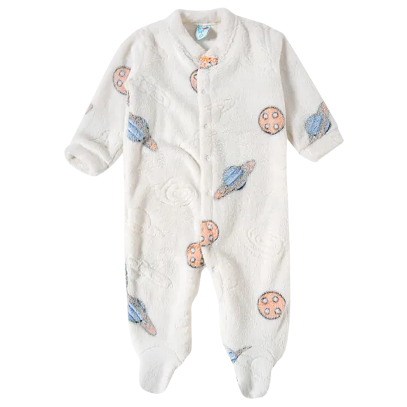 Pijama Macacão Bebê Space Fleece Glow Brilha No Escuro Tip Top