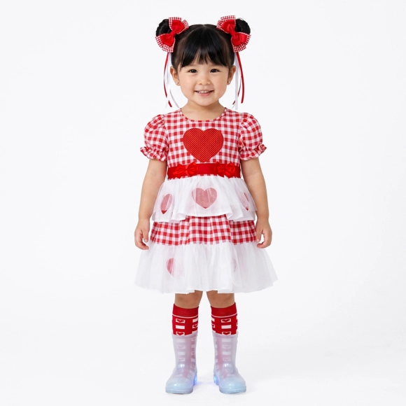 Vestido Vermelho Toddler Festa Junina Tricoline Tip Top