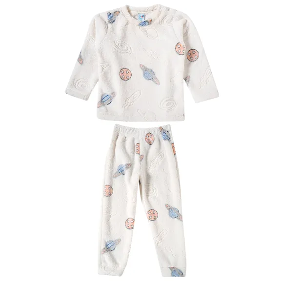 Pijama Longo Toddler Space Fleece Glow Brilha No Escuro Tip Top