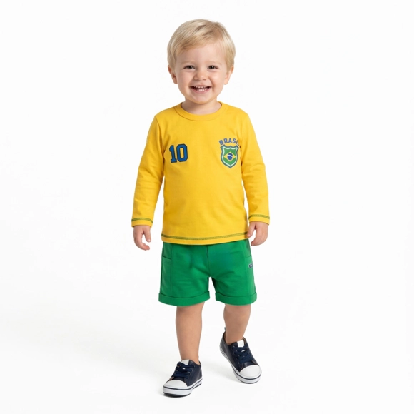 Bermuda Moletinho Toddler Tip Top