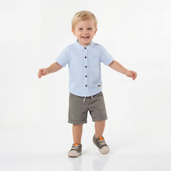 Conjunto Curto Toddler Listrado Anarruga Tip Top